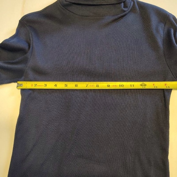 Vtg ASPEN Logo Skiing Turtleneck Womens M Blue Cotton Soft Preppy Academia Vacay - Picture 4 of 7